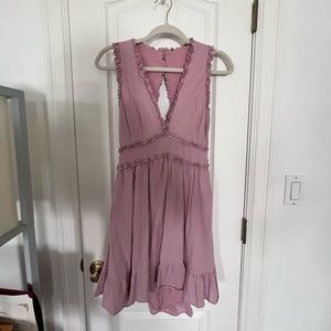 Pink Open Back Dress